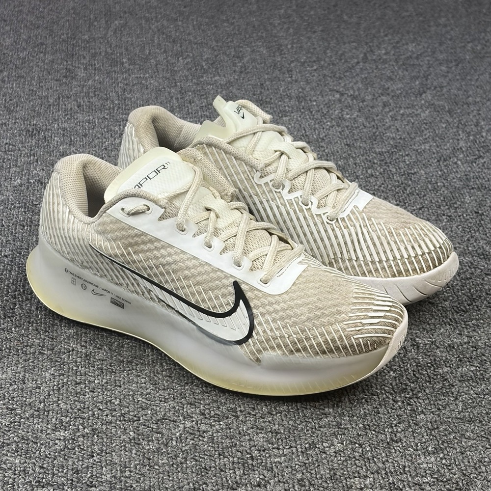 Nike Court Air Zoom Vapor 11 HC Tennis Shoes White DR6965-100 Women's Size 7.5